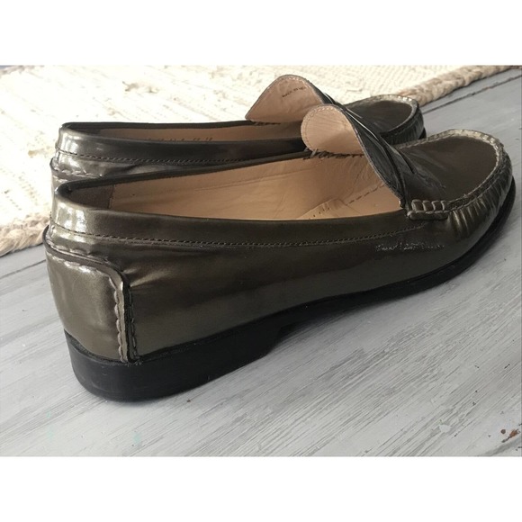 Cole Haan Soft Gold Patent Leather Penny Loafer Mens Sz 11 D29538 - Picture 2 of 12